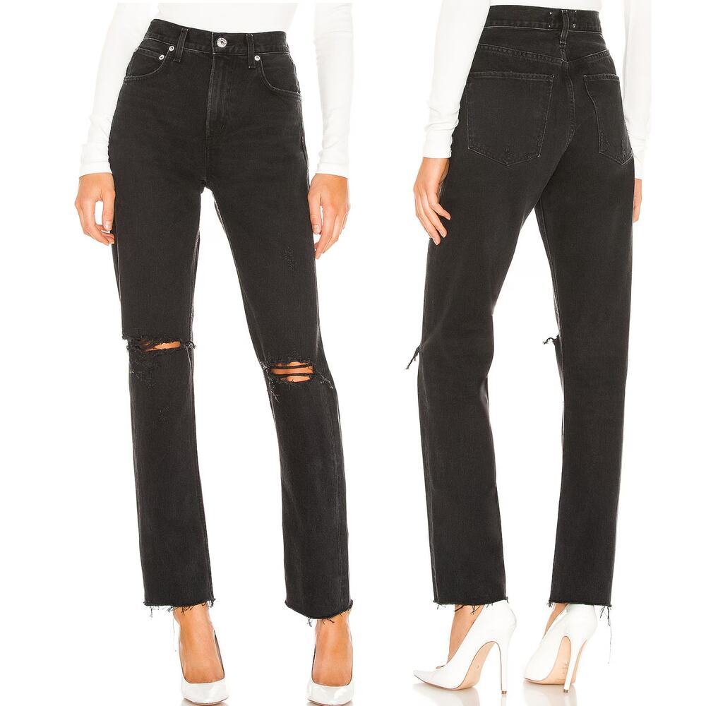 Agolde Cherie High‎ Rise Straight Black size 26